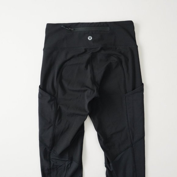 Lululemon Mesh Panel Cropped Capri 29" Leggings Black Womens Size 2 P30416 - Picture 7 of 12